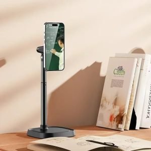 Support Téléphone Magnétique en Aluminium – Réglable, Stable et Élégant